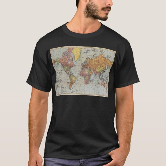 algemene kaart van de wereld t-shirt (Voorkant)