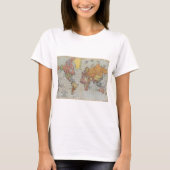 algemene kaart van de wereld t-shirt (Voorkant)