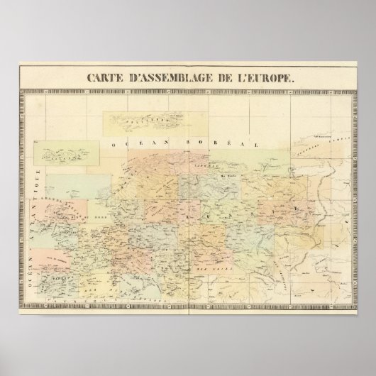 Algemene kaart van Europa Poster (Voorkant)