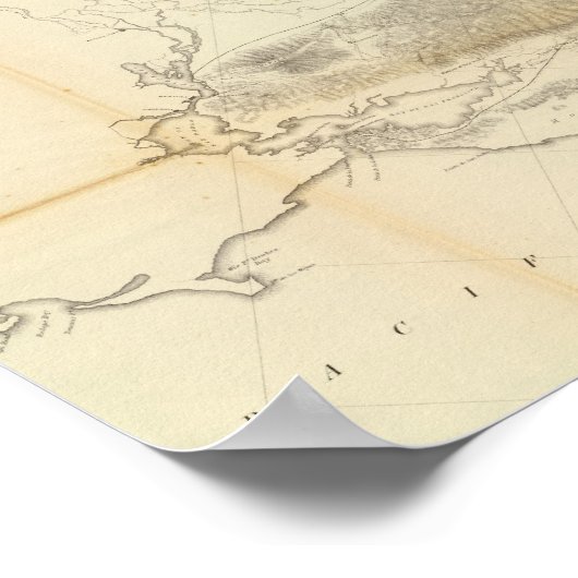 Algemene kaart van exploraties en enquêtes poster (Hoek)