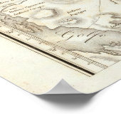 Algemene kaart van het Koninkrijk Nieuw-Spanje Poster (Hoek)