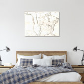 Algemene kaart van Noord-Amerika Canvas Afdruk (Insitu (Slaapkamer))