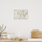 Algemene kaart van Noord-Amerika Poster (Keuken)