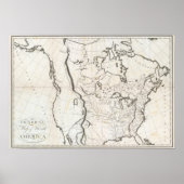 Algemene kaart van Noord-Amerika Poster (Voorkant)