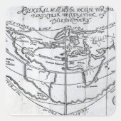 Algemene kaart vierkante sticker (Voorkant)