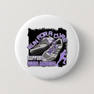 Algemene kanker - Mannen werken voor een kuur Ronde Button 5,7 Cm