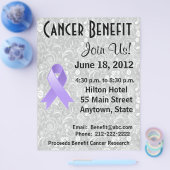 Algemene kankervoorlichting Gray Floral Flyer (Enkel)