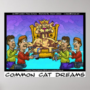 Algemene katten dromen grappige verzamelaar kunstp poster