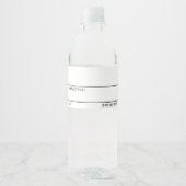 Algemene lege bierlabels voor thuisbrouwers waterfles etiket (Voorkant)