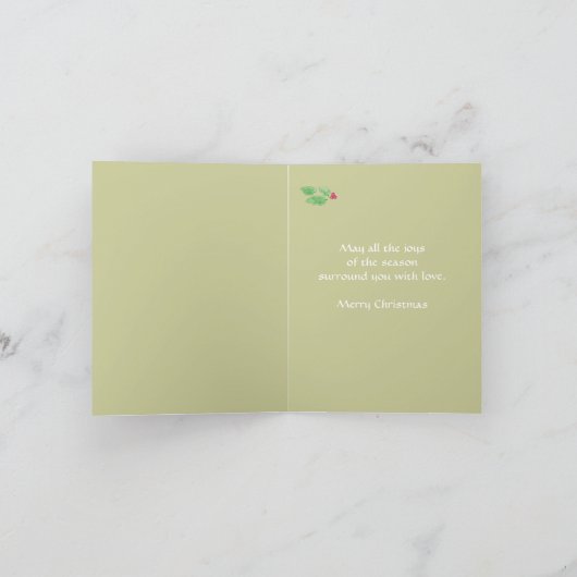 Algemene Leuk van Kerstmis Weinig Uil, de Groet Feestdagen Kaart (Binnen)