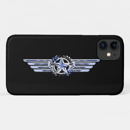 Algemene luchtpiloot Chrome als ster vleugels Zwar Case-Mate iPhone Case (Achterkant (horizontaal))