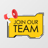 Algemene Luidspreker Word Onze Team Nu Aanwerving Raamsticker (Vel)