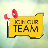 Algemene Luidspreker Word Onze Team Nu Aanwerving Raamsticker (Vel 3)