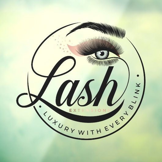 Algemene Luxe Wimper Extensies Salon Spa Raamsticker (Vel 3)