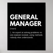 Algemene Manager Grappige Definitie Poster (Voorkant)