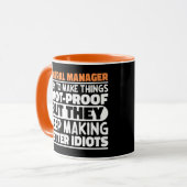 Algemene Manager I Probeer Dingen Grappig Te Maken Mok (Voorkant links)