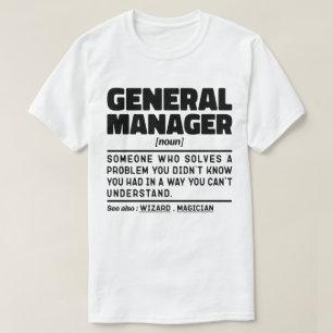 Algemene Manager Zelfstandig Naamwoord Coole Werke T-shirt
