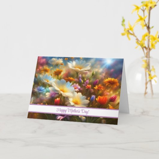 Algemene Moederdag Flowers Kaart (Gele Bloem)
