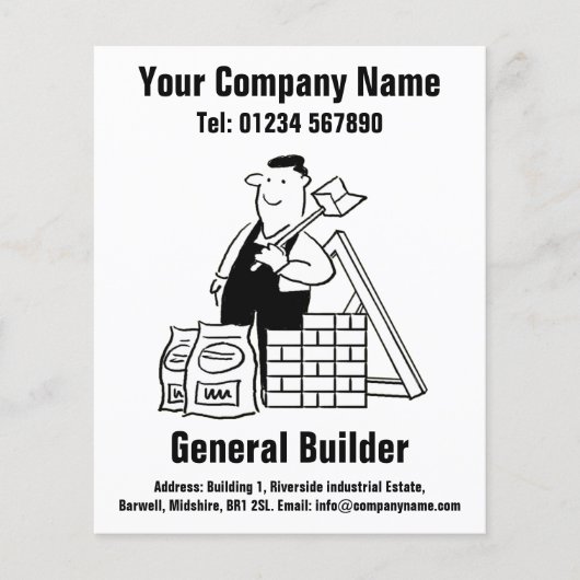 Algemene ontwerpbrochure voor Cartoon van de Bouwe Flyer (Voorkant)