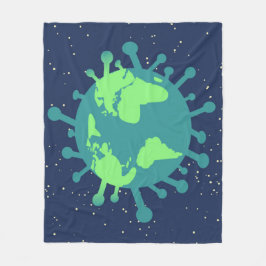 Algemene pandemische (virusdeeltjes) (infectie) fleece deken