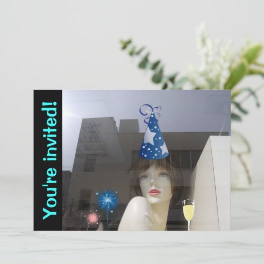 Algemene Partij/Uitnodigingen van het Nieuwjaar! Kaart (Staand voorkant)