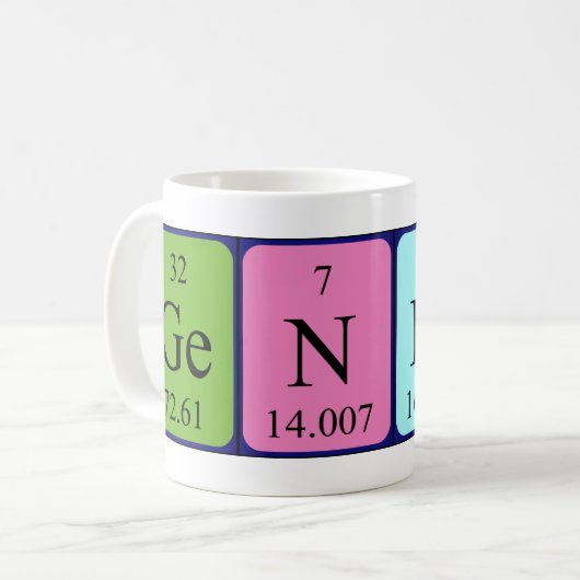 Algemene periodieke mok naam (Voorkant links)