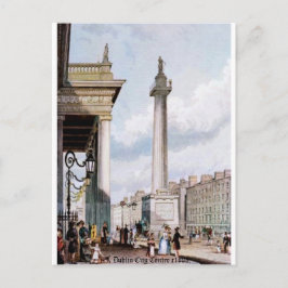 Algemene Post Office van Dublin, Nelsons Pillar c1 Feestdagenkaart