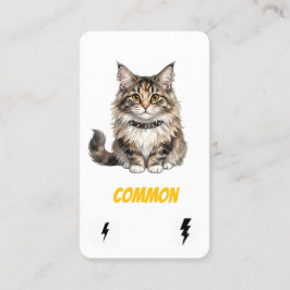 Algemene Punk Kat-Verzamelaarskaart-Maine Coon Reb Visitekaartje