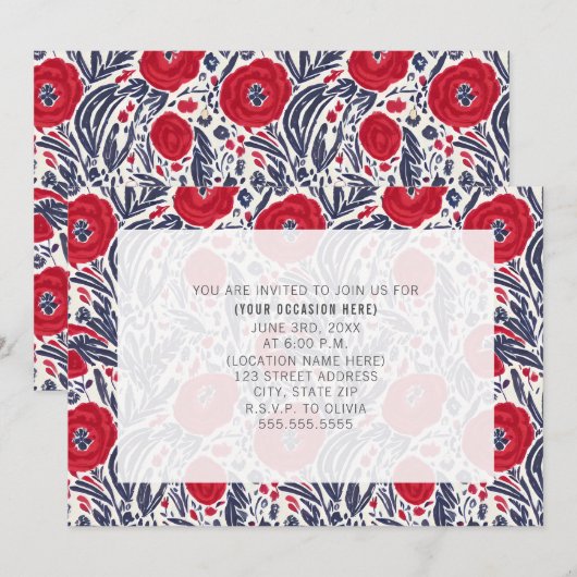 Algemene Rode Blauwe Florence Partij Kaart (Voorkant / Achterkant)