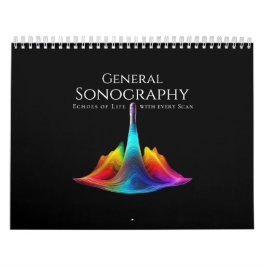 Algemene sonografie-kleurrijke ultrasone golven kalender