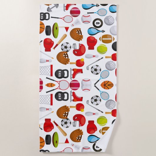 Algemene sportachtergrond strandlaken (Voorkant)