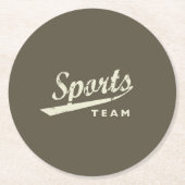 Algemene sportploeg ronde kartonnen onderzetter (Voorkant)