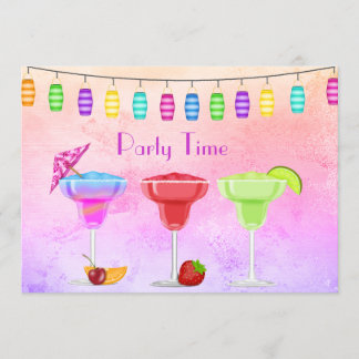 ALGEMENE STRANDCOCKTAIL FEESTJE PASTEL PARTY KAART