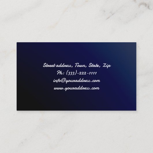 Algemene Tandarts Blue Bubble Design Kaart Visitekaartje (Achterkant)