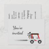 Algemene uitnodiging Aangepast leuk golfen verjaar (Voorkant / Achterkant)