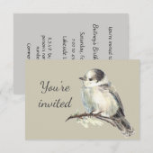 Algemene uitnodiging Aangepaste grijze Canadese vo (Voorkant / Achterkant)