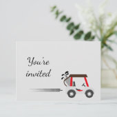 Algemene uitnodiging Aangepaste pret golfen verjaa (Staand voorkant)