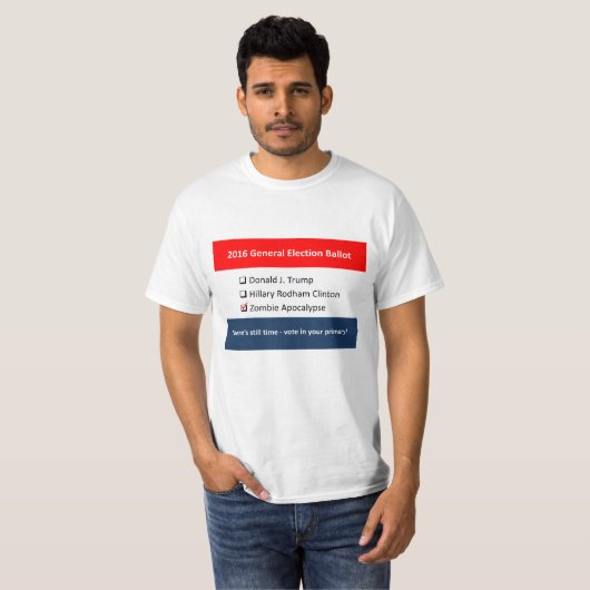 Algemene verkiezingen 2016 t-shirt (Voorkant volledig)