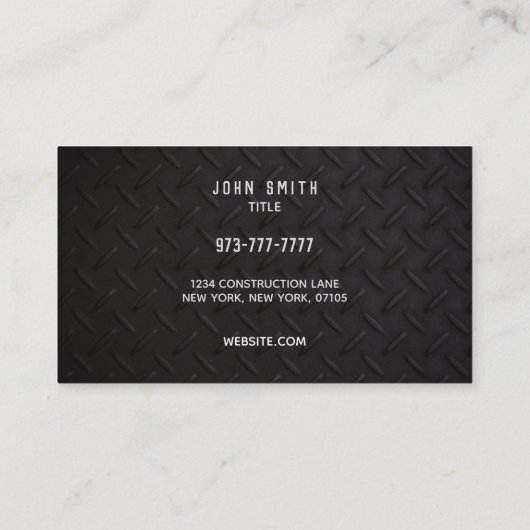 Algemene Visitekaartjes voor contractorslogans (Achterkant)