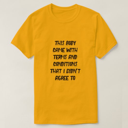 Algemene voorwaarden T-Shirt (Design voorkant)