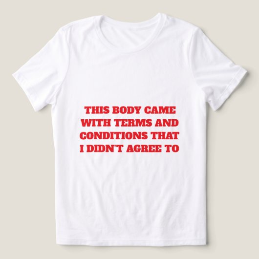 Algemene voorwaarden T-Shirt (Design voorkant)