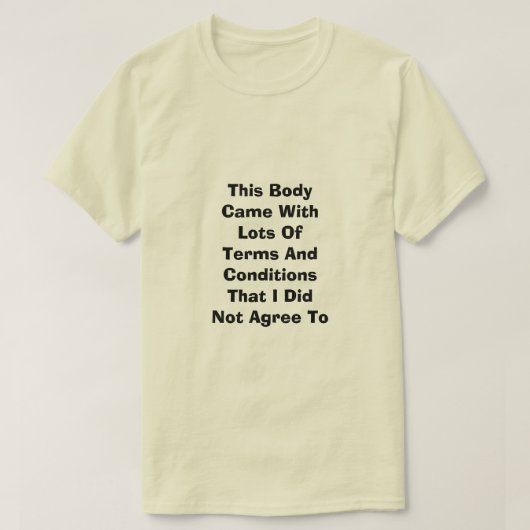 Algemene voorwaarden T-shirt (Design voorkant)