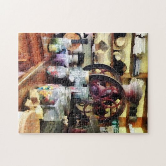 Algemene winkel met snoeppotjes legpuzzel (Horizontaal)