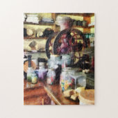 Algemene winkel met snoeppotjes legpuzzel (Verticaal)