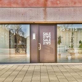 Algemene Zakelijke Winkel Eenvoudige Verkoop Voord Raamsticker