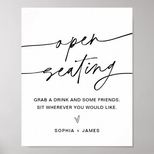 ALGEMENE Zitplaatsaanduiding Poster (Voorkant)