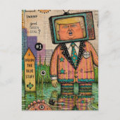 Algen AntiTrump Mixed Media Grappige Collage Briefkaart (Voorkant)
