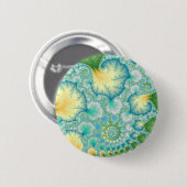 Algen - Fractal Ronde Button 5,7 Cm (Voorkant /achterkant)