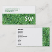 Algen groene ruggegraat - gepersonaliseerd visitek visitekaartje (Voorkant / Achterkant)