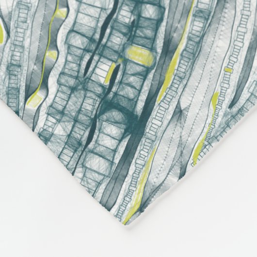 algen onder glas fleece deken (Hoek)